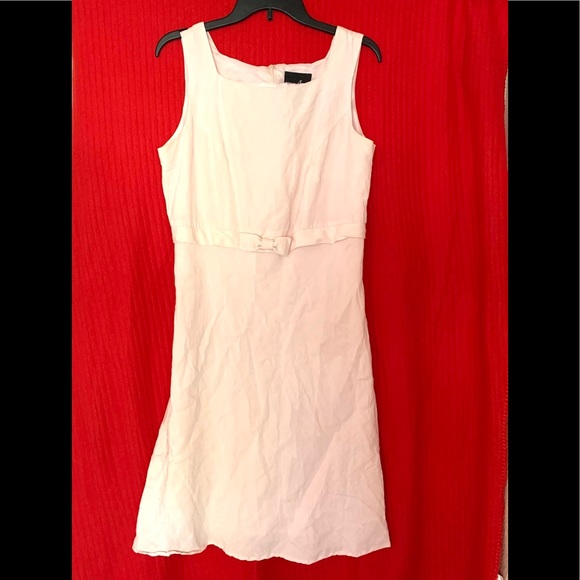 Vintage Pink Linen Midi Dress Size 14 - Picture 2 of 14